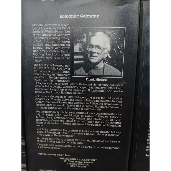 3) Vintage VHS Traveloguer Collection Romantic Germany, Switzerland, Ireland HTF - Picture 8 of 11